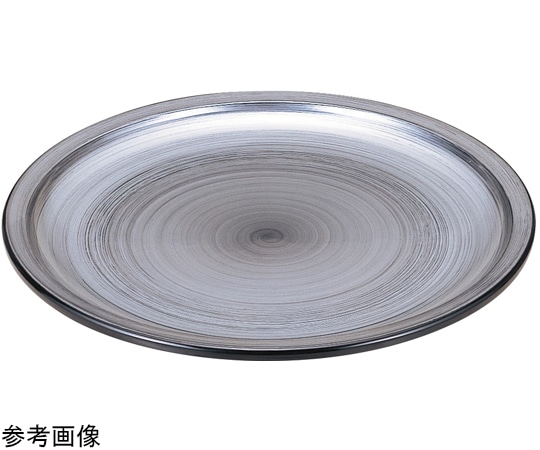 福井クラフト 2尺 満月皿 銀刷毛目 70009370 1個（ご注文単位1個）【直送品】