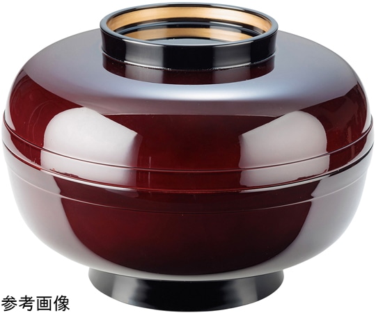 福井クラフト 8寸 盛込椀 溜高台内金(蓋親) 50023655 1個（ご注文単位1個）【直送品】