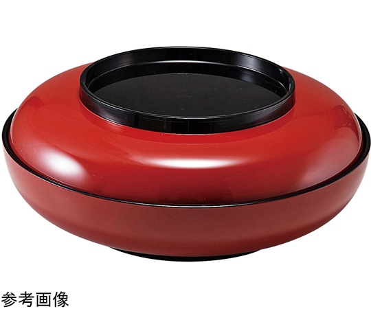 福井クラフト 尺0 大名椀弁当(蓋親)朱ツバ黒 51272065 1個（ご注文単位1個）【直送品】