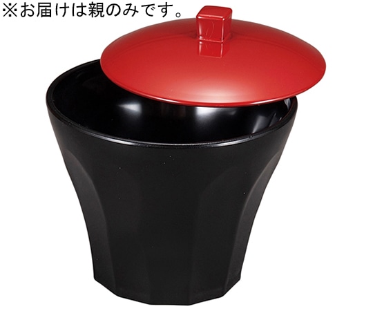 福井クラフト 耐熱3.1寸 荒彫小町カップ 親のみ 総黒 31005442 1個（ご注文単位1個）【直送品】