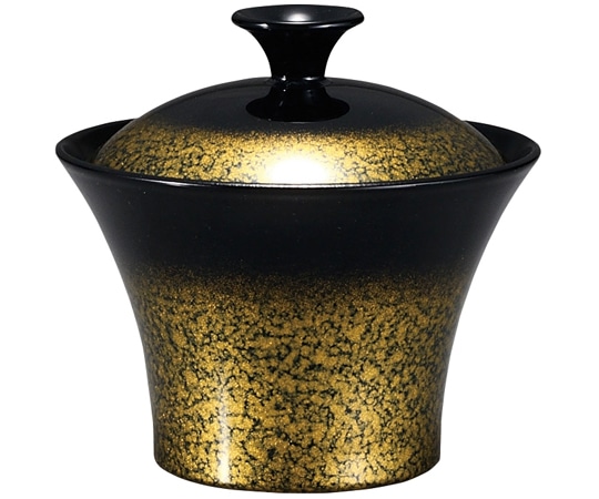 福井クラフト 耐熱聖火椀(蓋親)金しぶき 内黒 31007460 1個（ご注文単位1個）【直送品】