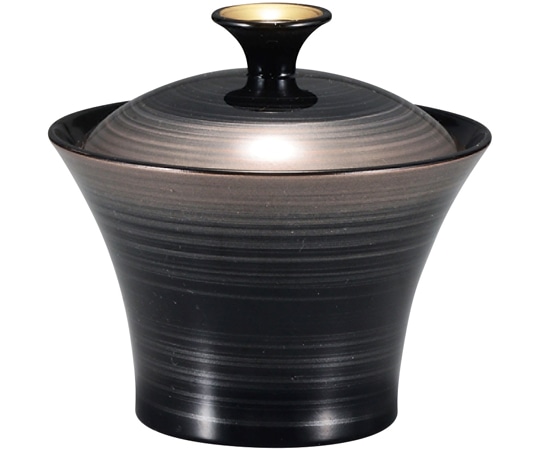 福井クラフト 耐熱聖火椀(蓋親)銀カスミ高台内金 内黒 31007430 1個（ご注文単位1個）【直送品】