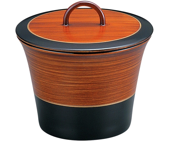 福井クラフト TAリング無地椀(蓋親)木目塗分 31000610 1個（ご注文単位1個）【直送品】