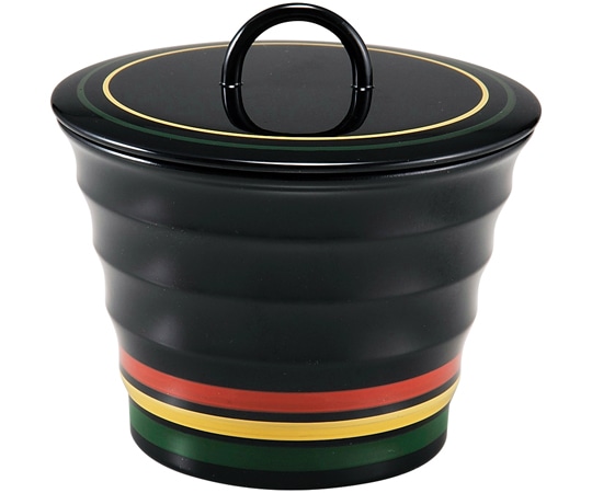 福井クラフト 耐熱リングロクロ目椀(蓋親)黒/歌舞伎 内黒 33710380 1個（ご注文単位1個）【直送品】