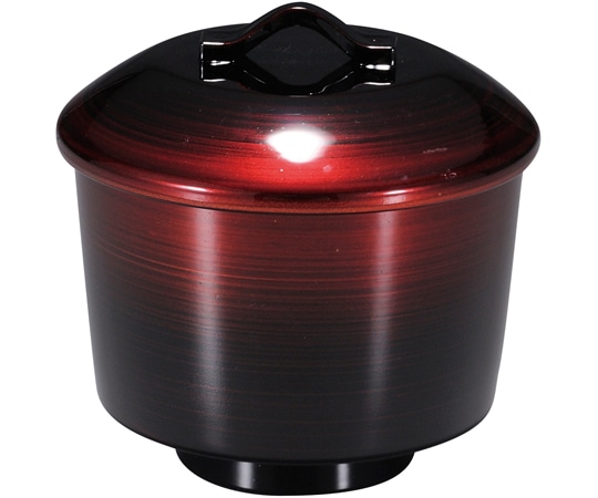 福井クラフト 耐熱風鈴椀 朱 白檀かすり 内黒 31005980 1個（ご注文単位1個）【直送品】