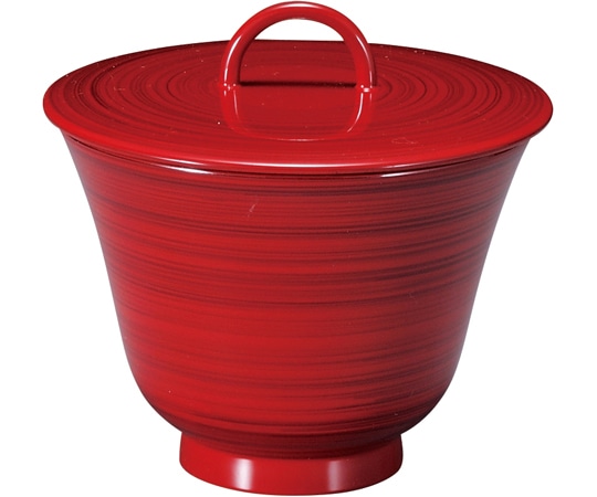 福井クラフト 耐熱リング百合型椀 セット 朱カスリ 内黒(小) 31005560 1個（ご注文単位1個）【直送品】