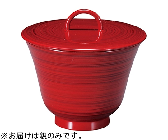 福井クラフト 耐熱リング百合型椀 親のみ 朱カスリ 内黒(小) 31005562 1個（ご注文単位1個）【直送品】