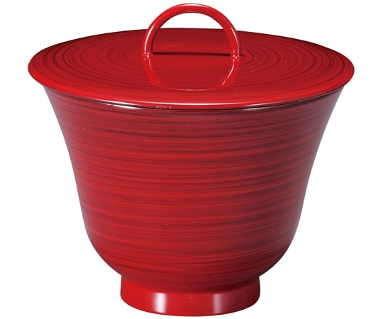 福井クラフト 耐熱リング百合型椀 セット 朱カスリ 内黒(大) 31005630 1個（ご注文単位1個）【直送品】