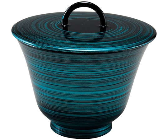 福井クラフト 耐熱リング百合型椀 セット エメラルドライン 内黒(小) 33710360 1個（ご注文単位1個）【直送品】