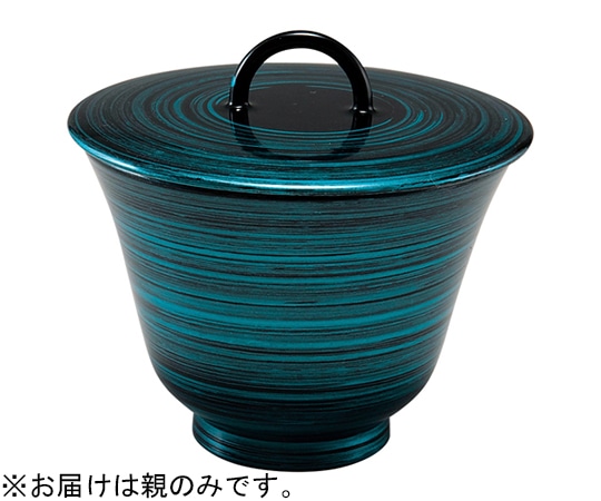 福井クラフト 耐熱リング百合型椀 親のみ エメラルドライン 内黒(小) 33710362 1個（ご注文単位1個）【直送品】