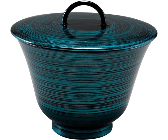 福井クラフト 耐熱リング百合型椀 セット エメラルドライン 内黒(大) 33710370 1個（ご注文単位1個）【直送品】