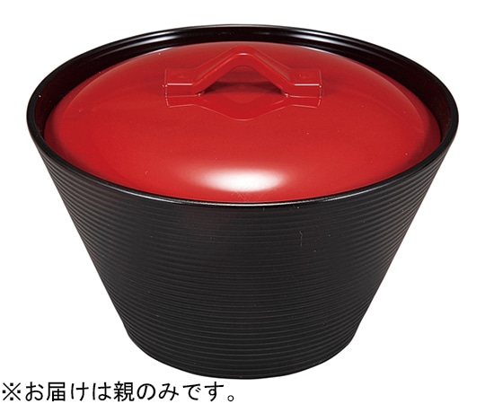 福井クラフト 耐熱千筋クィーン椀 親のみ 総黒(大) 32000562 1個（ご注文単位1個）【直送品】