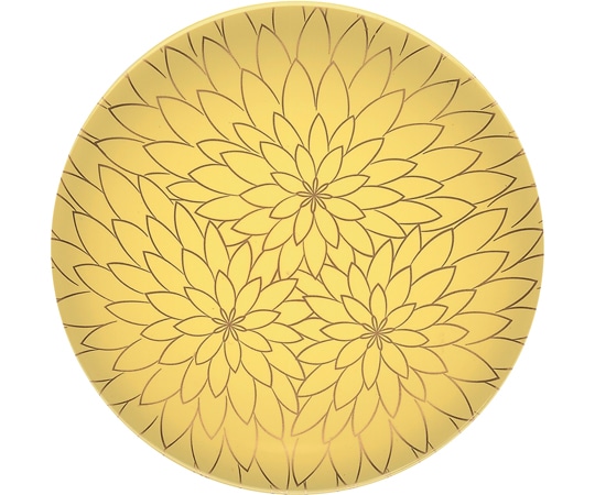 福井クラフト A150寿司皿 黄に金花 12042680 1個（ご注文単位1個）【直送品】