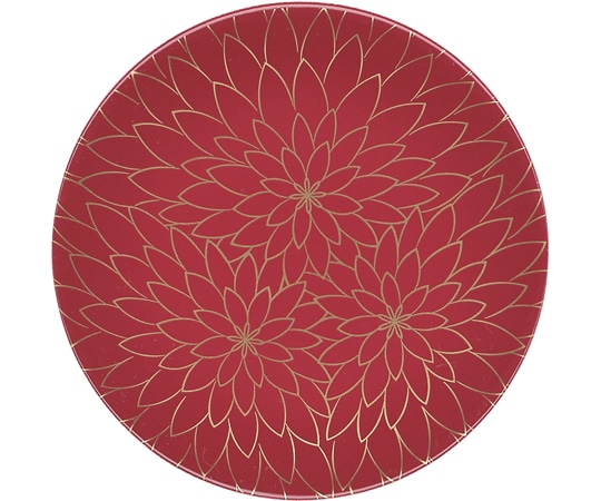 福井クラフト A150寿司皿 赤に金花 12042720 1個（ご注文単位1個）【直送品】