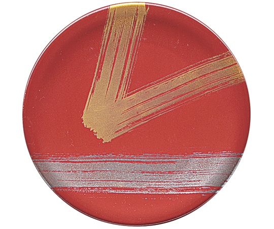 福井クラフト A150寿司皿 レッド Vサイン 12044810 1個（ご注文単位1個）【直送品】