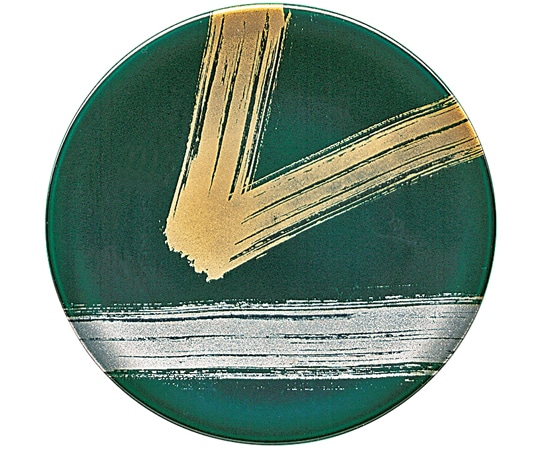 福井クラフト A150寿司皿 グリーン Vサイン 12044820 1個（ご注文単位1個）【直送品】