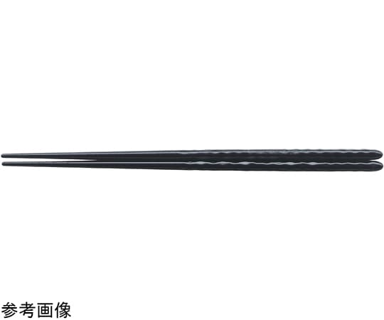 福井クラフト PBT21cm ノミ彫丸箸 黒OM 90032134 1個（ご注文単位1個）【直送品】