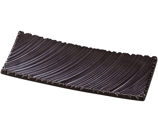 福井クラフト 27cm しのぎ波彫皿 黒銀いぶし塗 51060555 1個（ご注文単位1個）【直送品】