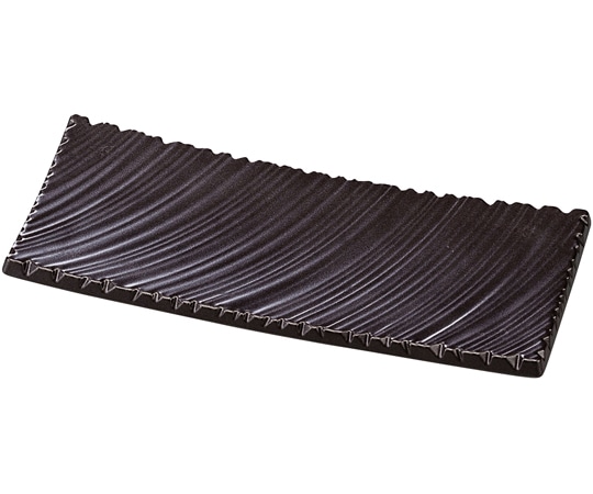 福井クラフト 31cm しのぎ波彫皿 黒銀いぶし塗 51060570 1個（ご注文単位1個）【直送品】