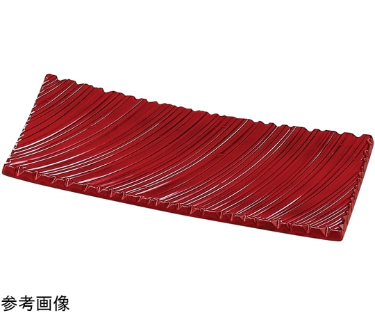 福井クラフト 27cm しのぎ波彫皿 根来塗 51060635 1個（ご注文単位1個）【直送品】