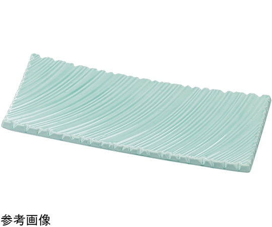 福井クラフト 31cm しのぎ波彫皿 深海青磁塗 51060770 1個（ご注文単位1個）【直送品】