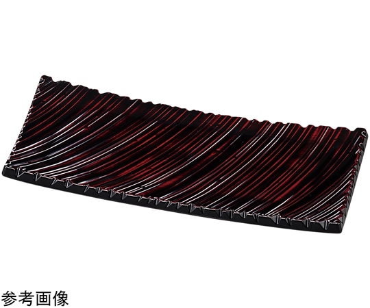 福井クラフト 31cm しのぎ波彫皿 曙塗 51060690 1個（ご注文単位1個）【直送品】