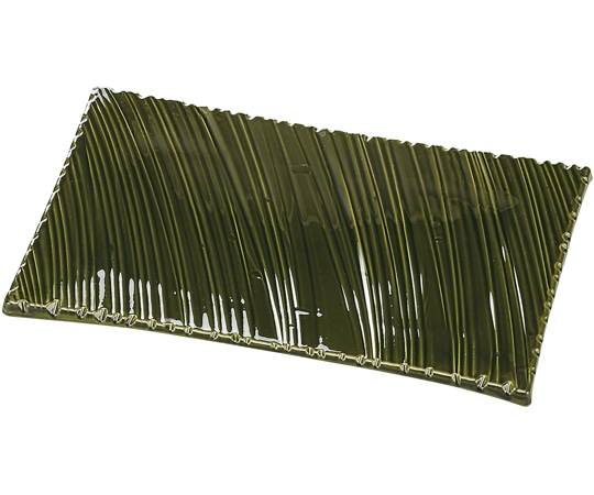 福井クラフト 33cm しのぎ波彫皿 織部塗 51060620 1個（ご注文単位1個）【直送品】