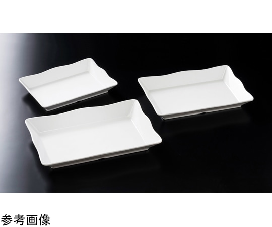 福井クラフト メラミン 35cm ストリーム長手鉢 ホワイト 51022540 1個（ご注文単位1個）【直送品】