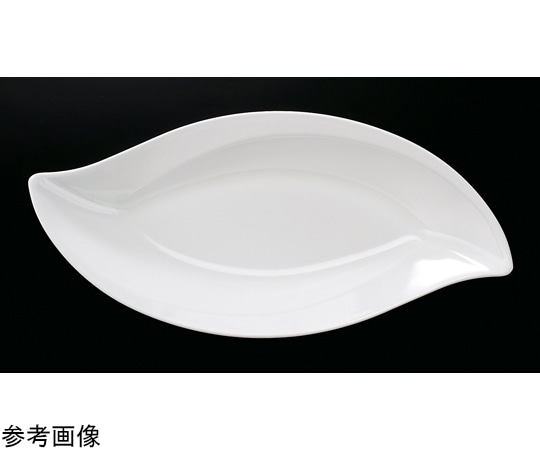 福井クラフト メラミン 19cm 大葉盛鉢 ホワイト 51022370 1個（ご注文単位1個）【直送品】