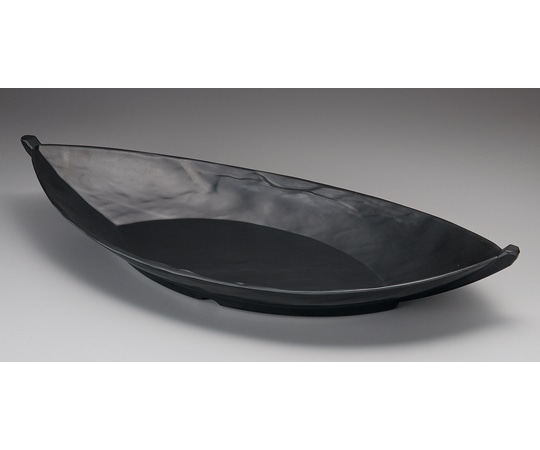 福井クラフト 62cm 葉舟盛鉢 黒マット 51361450 1個（ご注文単位1個）【直送品】