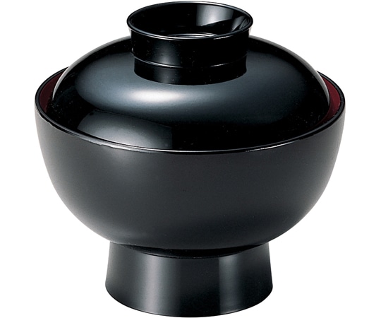 福井クラフト 5寸 高台丼 黒内朱 33021180 1個（ご注文単位1個）【直送品】