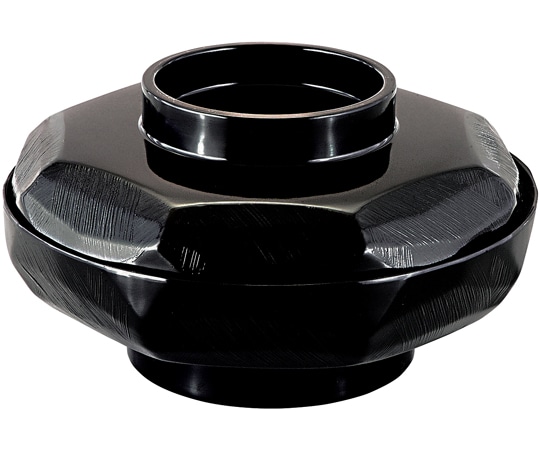 福井クラフト 6寸 荒彫亀甲平丼(蓋親)黒内朱 42010780 1個（ご注文単位1個）【直送品】