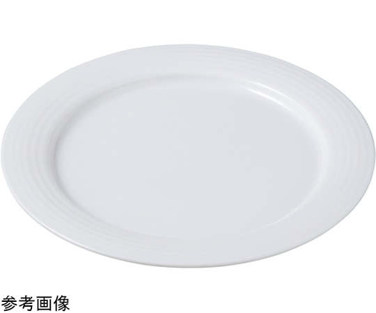 福井クラフト 26.5cm 波リブ丸皿(中)白グロス 83360220 1個（ご注文