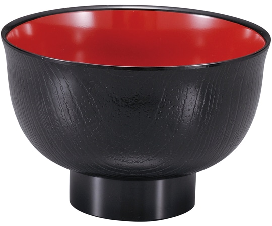 福井クラフト (新)羽反木目 小丼 黒内朱 33101410 1個（ご注文単位1個）【直送品】