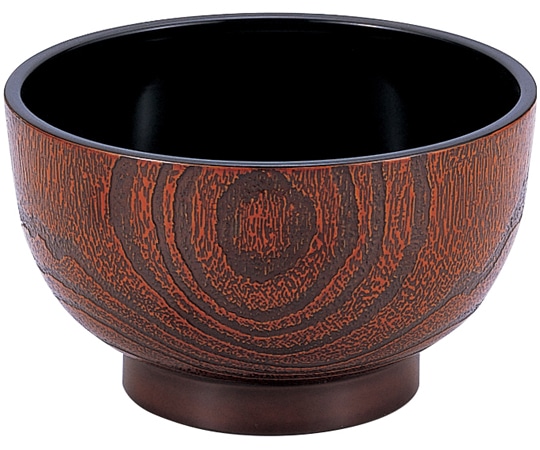 福井クラフト 5寸 桐木目丼 栃内黒 33502310 1個（ご注文単位1個）【直送品】