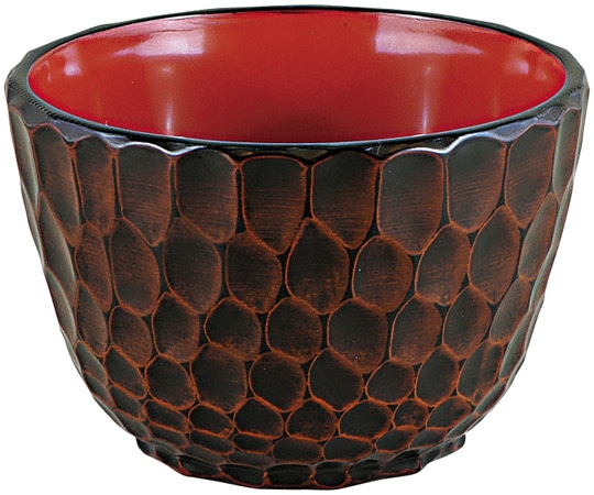 福井クラフト 木彫亀甲丼 栃内朱 21409100 1個（ご注文単位1個）【直送品】