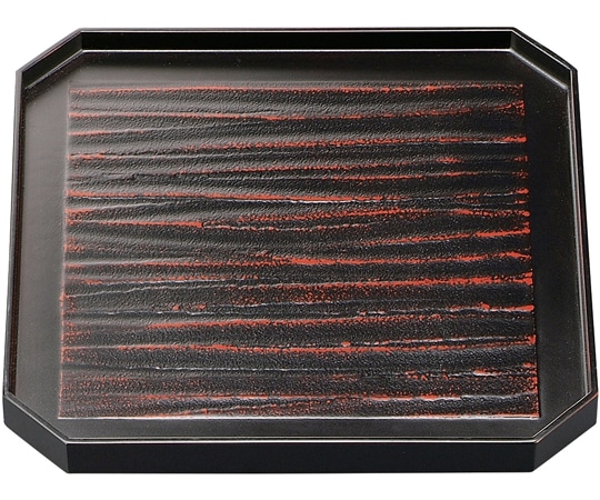 福井クラフト 木)9寸 角隅切盆 曙筋目 50411360 1個（ご注文単位1個）【直送品】