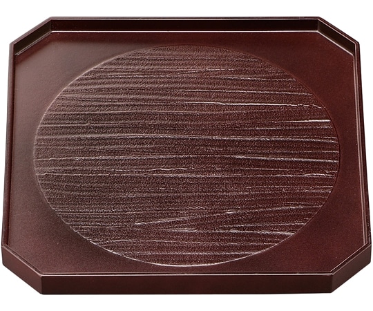 福井クラフト 木)9寸 角隅切盆 日の丸溜 50411340 1個（ご注文単位1個）【直送品】