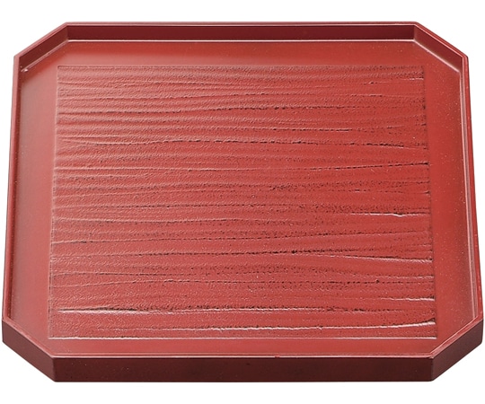 福井クラフト 木)9寸 角隅切盆 根来筋目 50411350 1個（ご注文単位1個）【直送品】