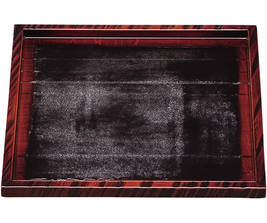 福井クラフト 木)尺0 渕太荒彫角盆 溜漆錆塗 16915440 1個（ご注文単位1個）【直送品】