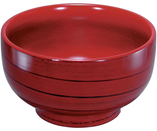 福井クラフト 4.3寸 富貴鉢 うず根来内朱 38020810 1個（ご注文単位1個）【直送品】