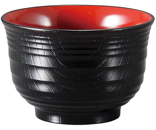 福井クラフト 超耐熱11.0千段 汁椀 黒内朱 30003380 1個（ご注文単位1個）【直送品】