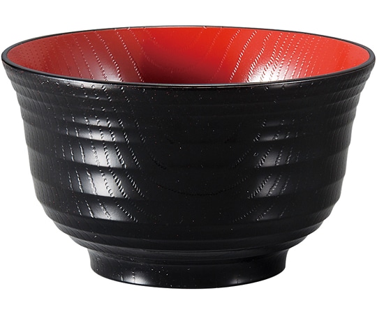 福井クラフト 超耐熱13.6千段 お好み椀 黒内朱 30003430 1個（ご注文単位1個）【直送品】