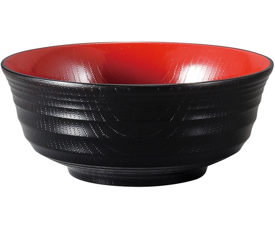福井クラフト 超耐熱18.4千段 多用丼 黒内朱 30003470 1個（ご注文単位1個）【直送品】