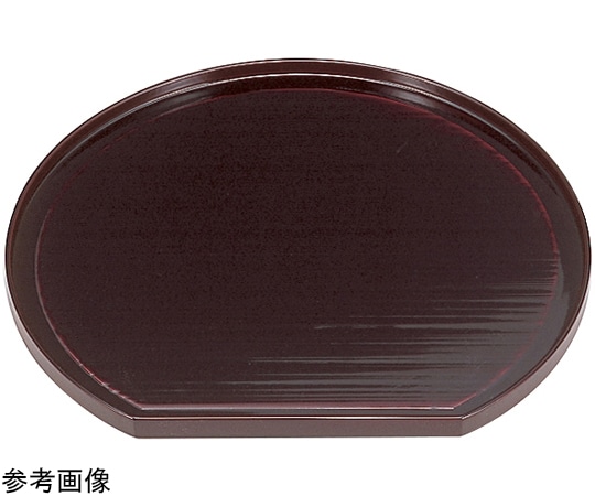 福井クラフト 木)尺0 ヘギ目半月懐石盆 溜漆塗 17410090 1個（ご注文単位1個）【直送品】