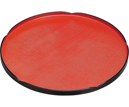 福井クラフト 木)尺2 輪華布目丸盆 朱漆塗 16914750 1個（ご注文単位1個）【直送品】