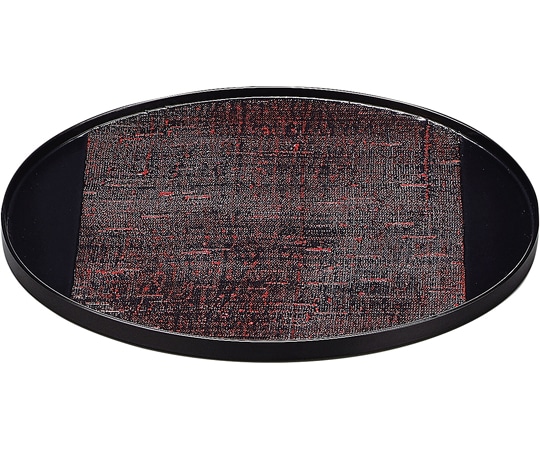 福井クラフト 木)尺1 ラグビー型盆 麻布貼曙漆塗 17313070 1個（ご注文単位1個）【直送品】