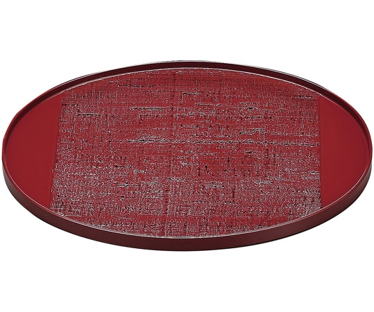 福井クラフト 木)尺1 ラグビー型盆 麻布貼根来漆塗 17313080 1個（ご注文単位1個）【直送品】