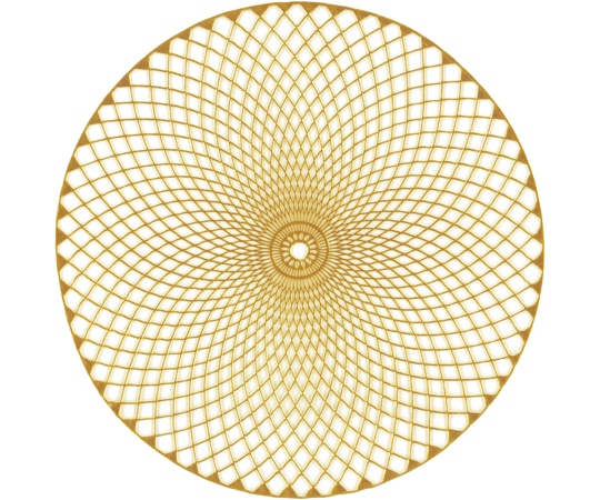 福井クラフト 380丸マット 網目 ゴールド 50312370 1個（ご注文単位1個）【直送品】