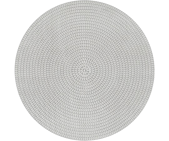 福井クラフト 380丸マット ナワ目 シルバー 50312380 1個（ご注文単位1個）【直送品】